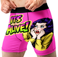 It’s Alive! Funny Men’s Boxer Briefs – Pink Halloween Underwear