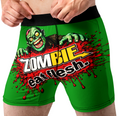 Zombie Eat Flesh Funny Men’s Boxer Briefs – Green Halloween Underwear