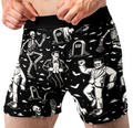 Dancing Monster Mash Men’s Halloween Boxer Briefs – Retro Horror Underwear