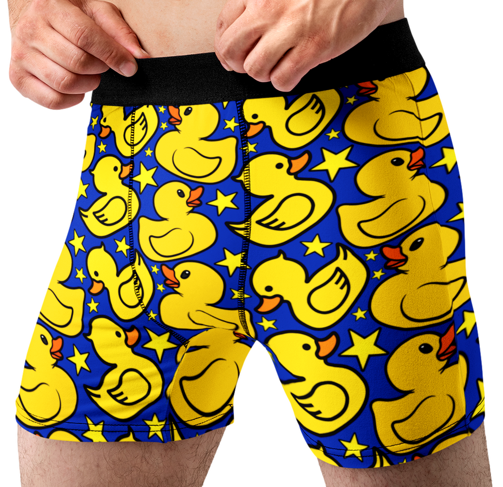 Rubber Duck Funny Men’s Boxer Briefs – Yellow Duck Novelty Underwear
