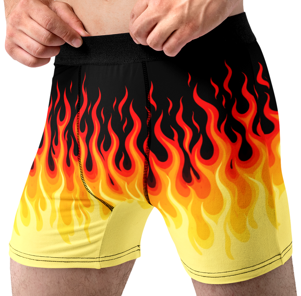 Retro Flame Men’s Boxer Briefs – Fire Underwear
