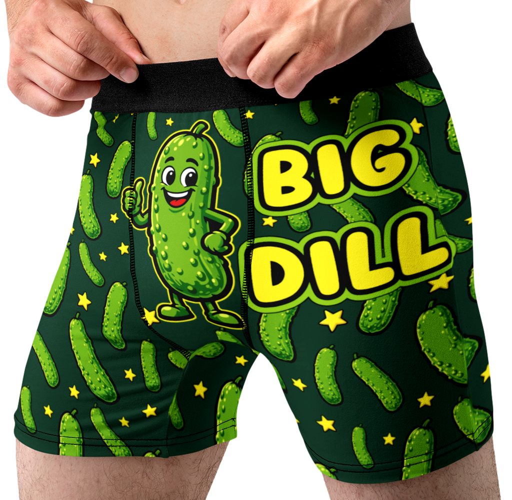 Big Dill Funny Men’s Boxer Briefs – Pickle Underwear