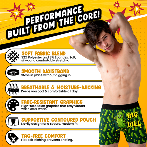 Big Dill Funny Men’s Boxer Briefs – Pickle Underwear