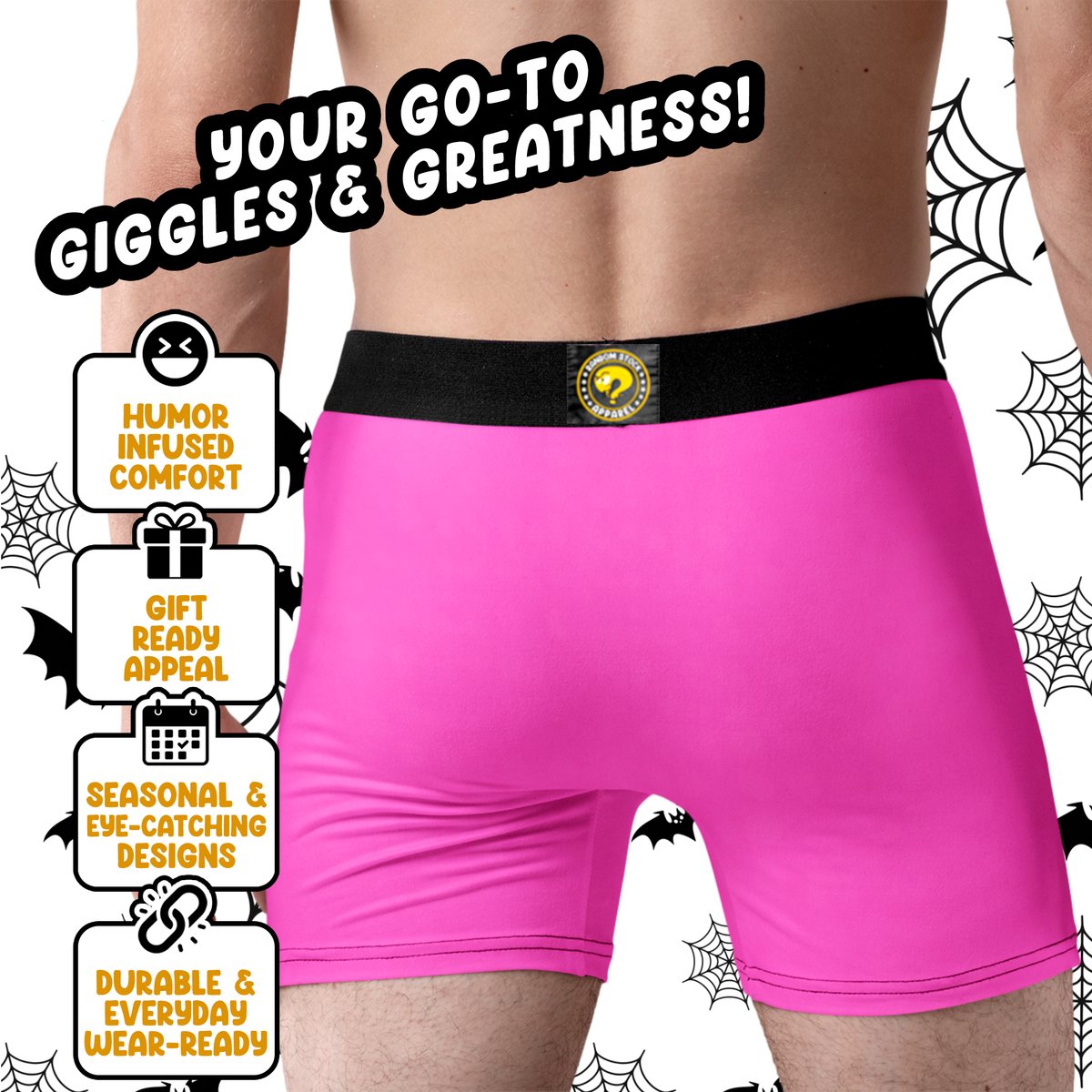 It’s Alive! Funny Men’s Boxer Briefs – Pink Halloween Underwear