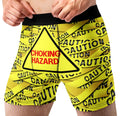 Choking Hazard Funny Men’s Boxer Briefs – Caution Tape Underwear