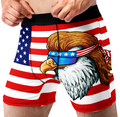 Mullet Eagle Men’s Boxer Briefs – Funny Patriotic American Flag Underwear