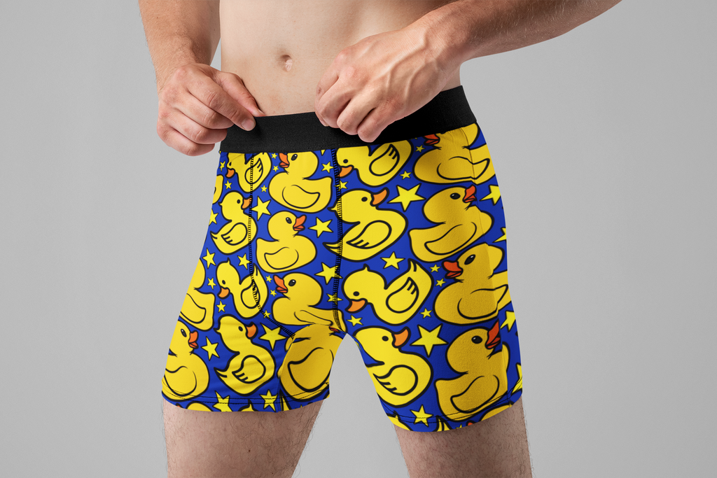 Rubber Duck Funny Men’s Boxer Briefs – Yellow Duck Novelty Underwear