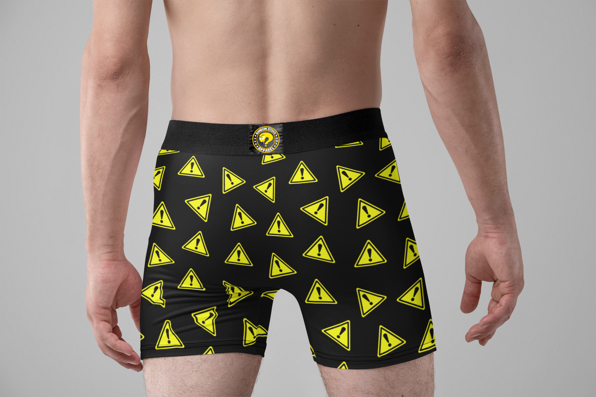 Moan Zone Funny Men’s Boxer Briefs – Warning Sign Underwear