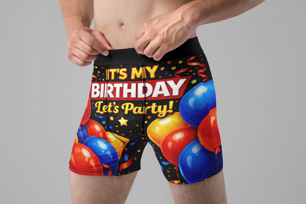 It’s My Birthday Funny Men’s Boxer Briefs – Birthday Party Underwear