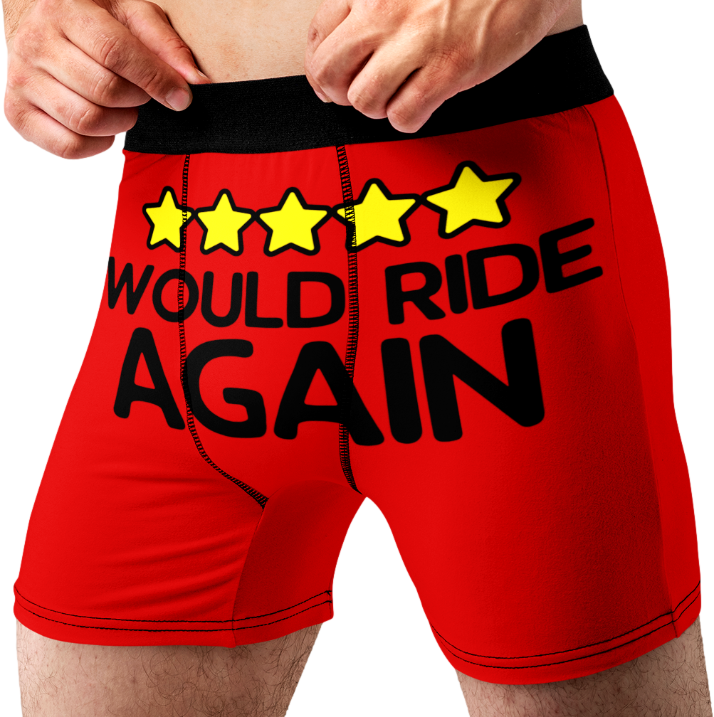 5 Stars Would Ride Again Funny Men’s Boxer Briefs – Review Underwear