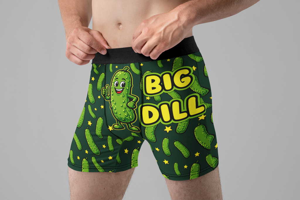 Big Dill Funny Men’s Boxer Briefs – Pickle Underwear