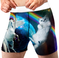 Unicorn Cat Rainbow Funny Men’s Boxer Briefs – Fantasy Space Novelty Underwear