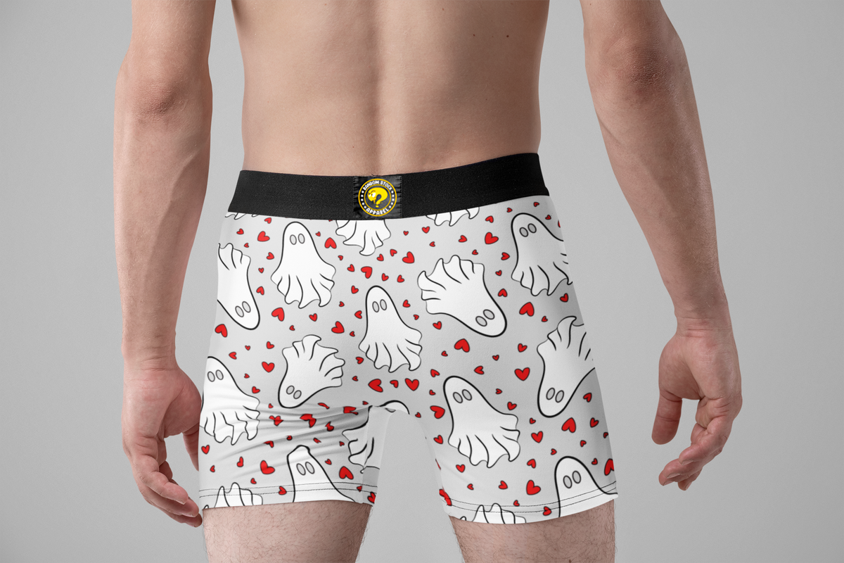 You’re My Boo Men’s Boxer Briefs – Ghost & Heart Halloween Underwear