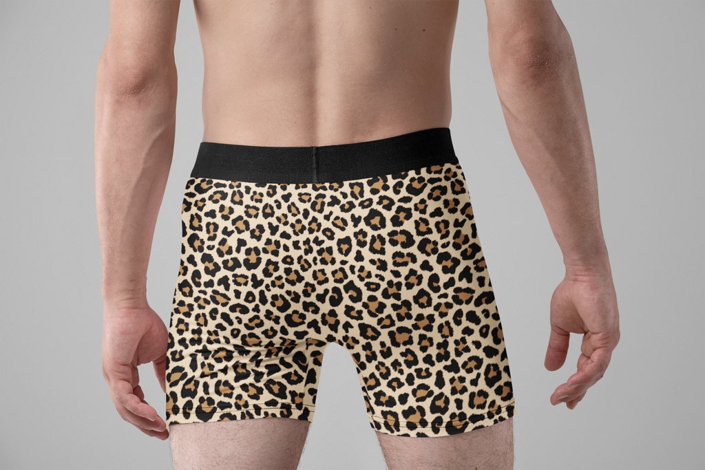 Choking Hazard Funny Men’s Boxer Briefs – Leopard Print Underwear