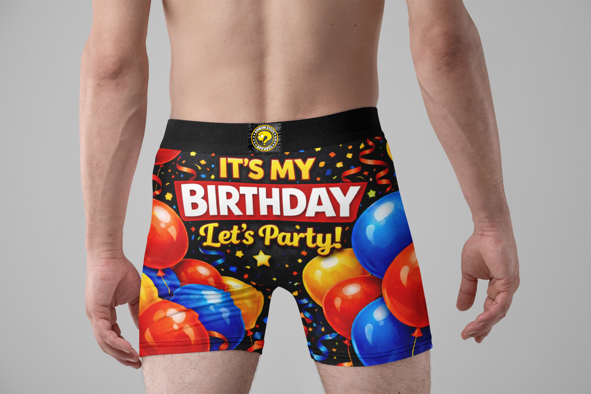It’s My Birthday Funny Men’s Boxer Briefs – Birthday Party Underwear