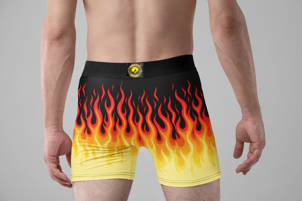Retro Flame Men’s Boxer Briefs – Fire Underwear