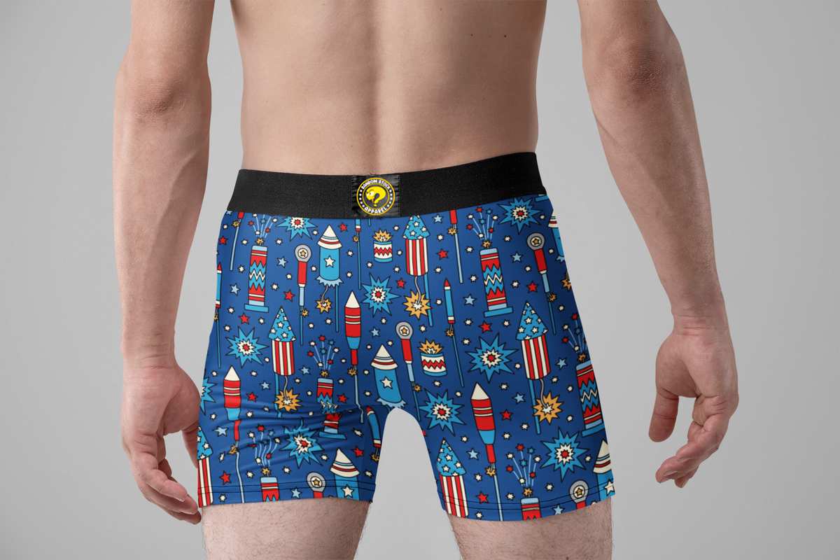 Ready to Bang Funny Men’s Boxer Briefs – Fireworks Underwear