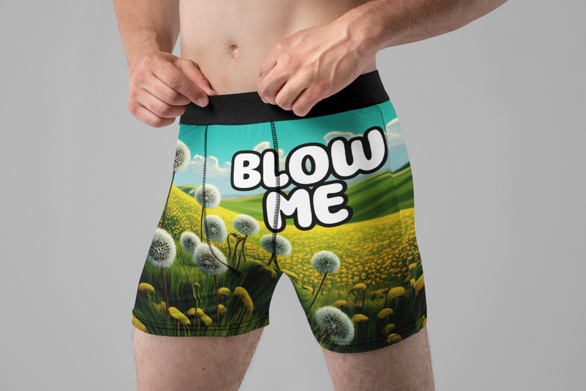 Blow Me Funny Men’s Boxer Briefs – Dandelion Underwear