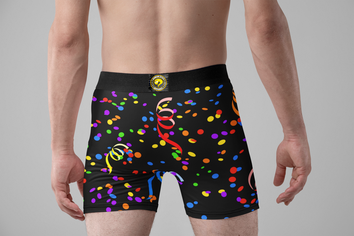 National Blow Job Day Funny Men’s Boxer Briefs – Confetti Party Underwear