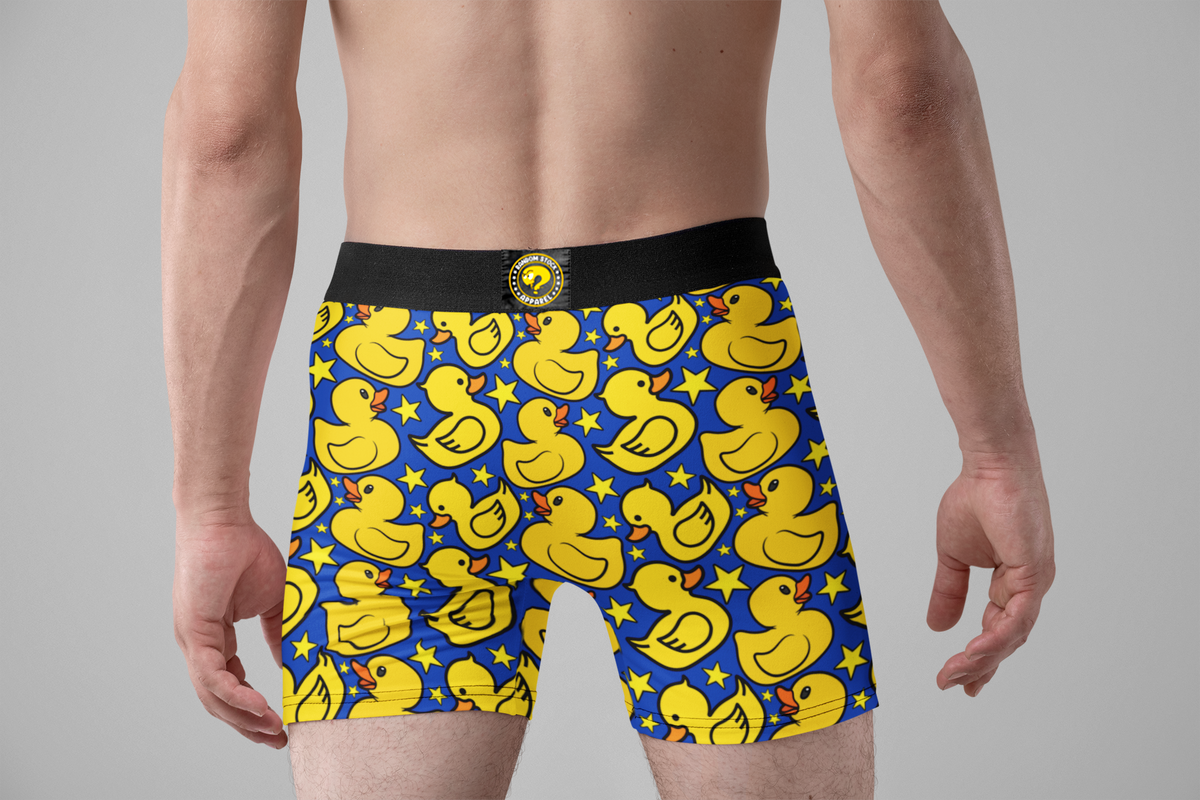 Rubber Duck Funny Men’s Boxer Briefs – Yellow Duck Novelty Underwear