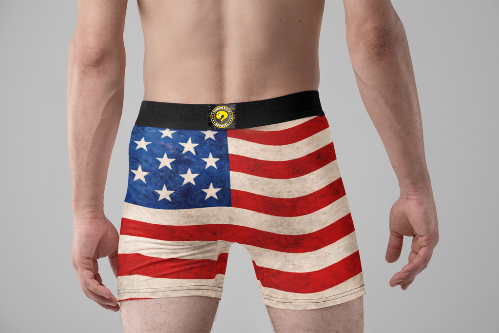 100% American Made Beef Funny Men’s Boxer Briefs – Patriotic Underwear