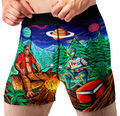 Bigfoot & Alien Campfire Men’s Boxer Briefs – Funny Sasquatch Underwear