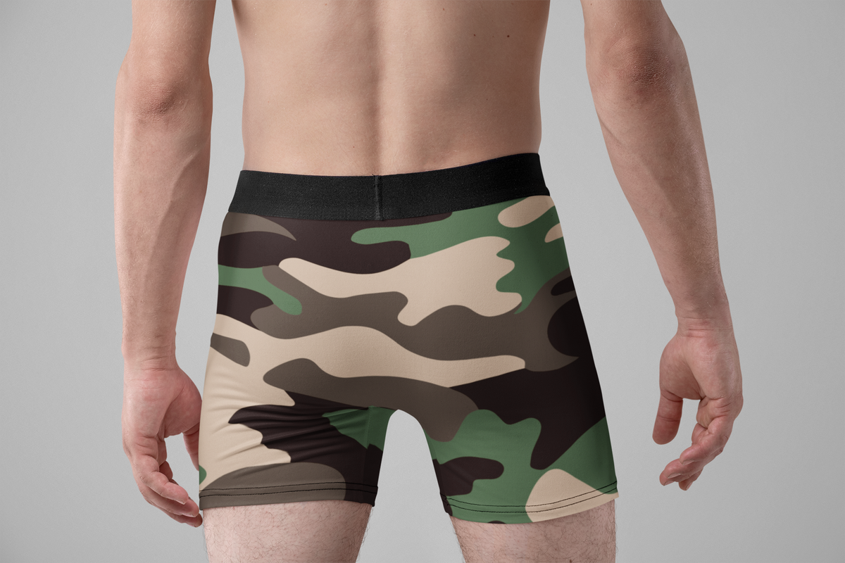 Choking Hazard Camo Funny Men’s Boxer Briefs – Camouflage Underwear