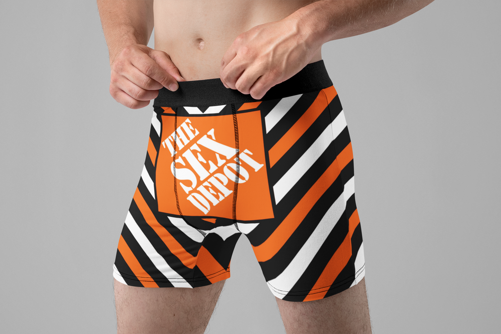 The Sex Depot Funny Men’s Boxer Briefs – Hardware Store Parody Underwear