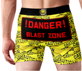 Blast Zone Funny Men’s Boxer Briefs – Caution Tape Underwear